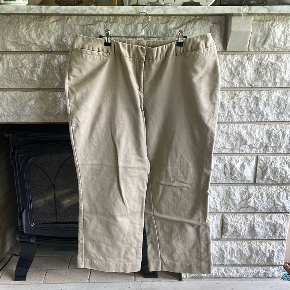 Worthington curvy fit khakis size 16W tan